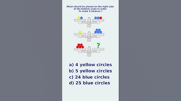 CAN YOU BALANCE THE SCALE ?  A SCALE PUZZLE - MATH TEASER  #shorts #puzzle #brainteaser