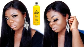 HOW I INSTALL  MY LACE FRONTAL WIG USING GOT2B | FT SUNBER HAIR