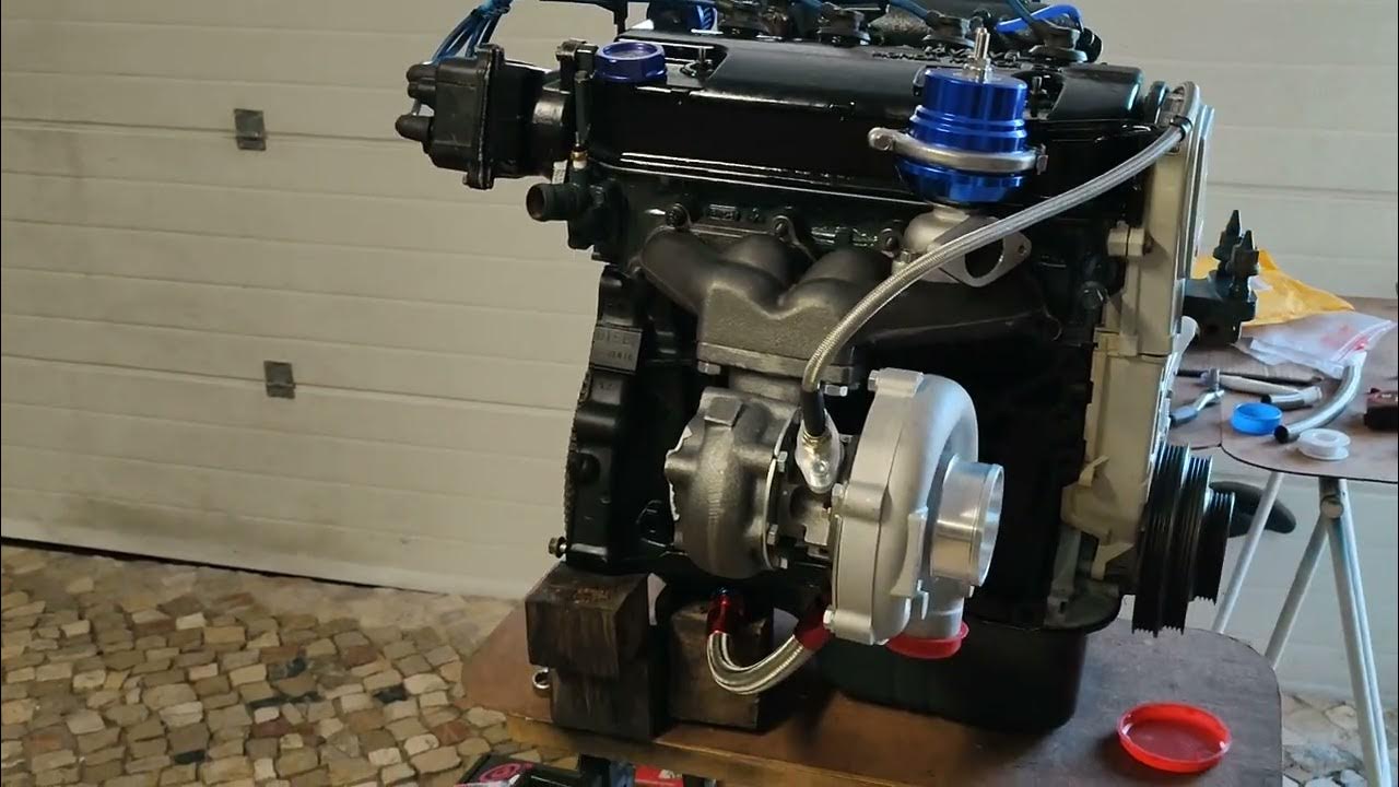 my first Honda d15b7 turbo engine Turbo t04E YouTube