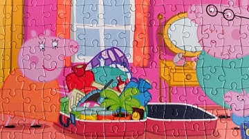 Peppa Pig puzzles for kids - Mother Pig pack the suitcase | Merry Nika