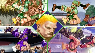 Street Fighter 2 Guile Combo Standing Flash Somersault Kick with Gamepad  and Commentary SF 2 