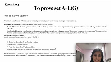 Theory Of Computation - Internal 2 - Task 3 - Type 0,1,2,3 Grammar - Question 4 - Solution