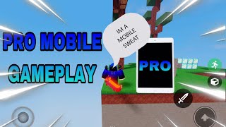 PRO MOBILE SWEAT! (Roblox Bedwars) MOBILE GAMEPLAY