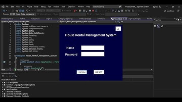 House Rental Management System C# Visual Studio 2022