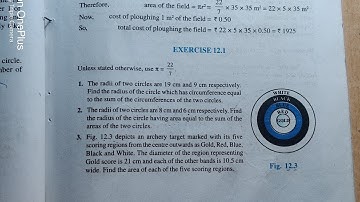 Ex 12.1 বৃত্ত সম্পর্কিত ক্ষেত্র দশম শ্রেণীর গণিত অধ্যায় 12