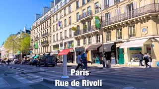 Paris city walks   Rue de Rivoli    Paris,France 4K