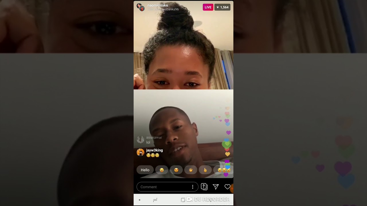 Naomi Osaka goes Instagram live with Chris Eubanks 29.06.19.