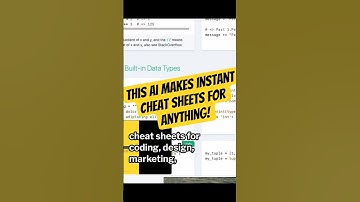 This AI Makes Instant Cheat Sheets for Anything! | QuickRef Me