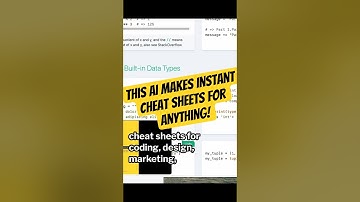 This AI Makes Instant Cheat Sheets for Anything! | QuickRef Me