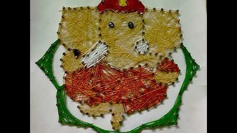 Easy string art of lord Ganesh. #stringart #lordganesh #ganpati_bappa_moriya❤️#DIY #easytomake