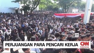 Perjuangan Ribuan Para Pencari Kerja, Berdesakan hingga Sejumlah Orang Pingsan