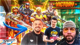 INSANE 200IQ PLAYS in these Splitgate Wins w/ CourageJD, DrLupo, and Poolshark!