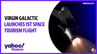 Virgin Galactic launches first space tourism flight