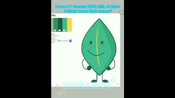 ✨☆ Recolored BFDI Characters that based their names with AI Generated Pallete !! ☆✨