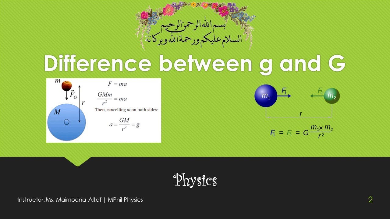 g in physics g in physics