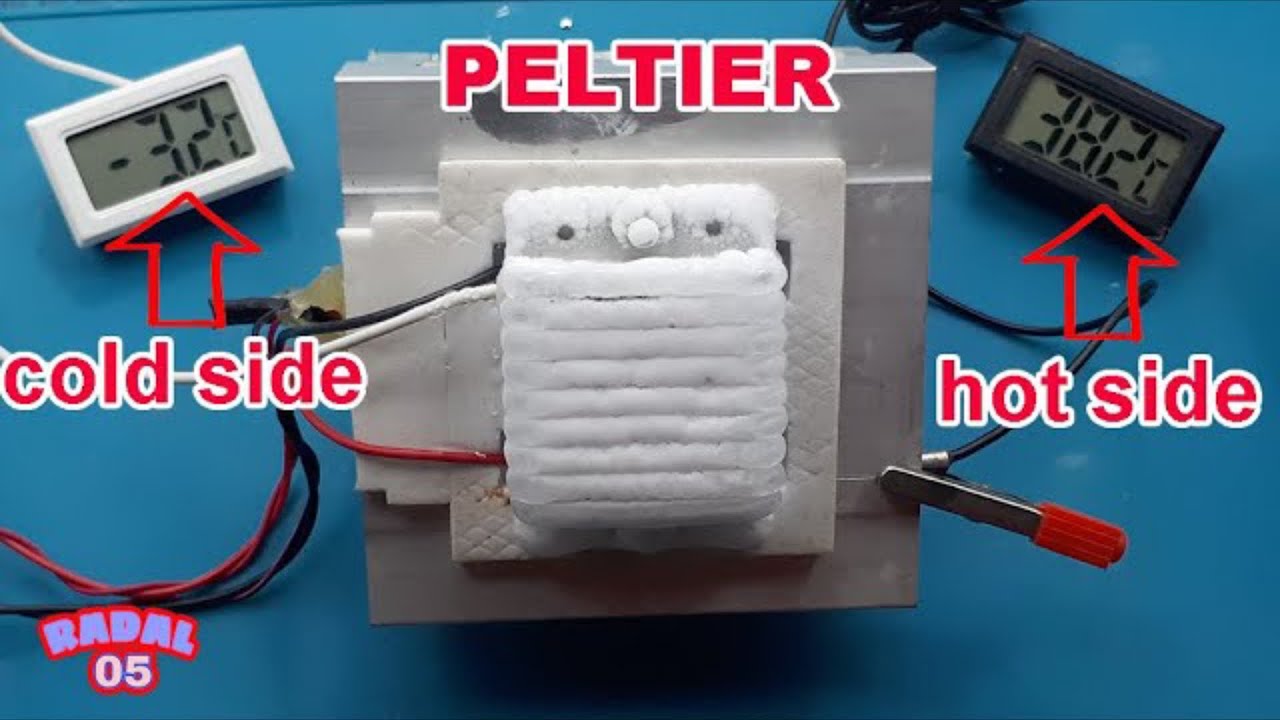 PELTIER TEC1-12706 Как собрать мини-холодильник производит ледяные цветы