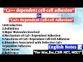Ca2+ Dependent cell - cell adhesion | Major molecule involved | Mechanism | Functions | Disorders. 