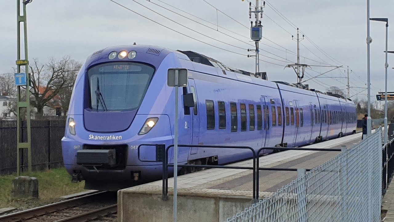 Tåg i Lomma januari 2025