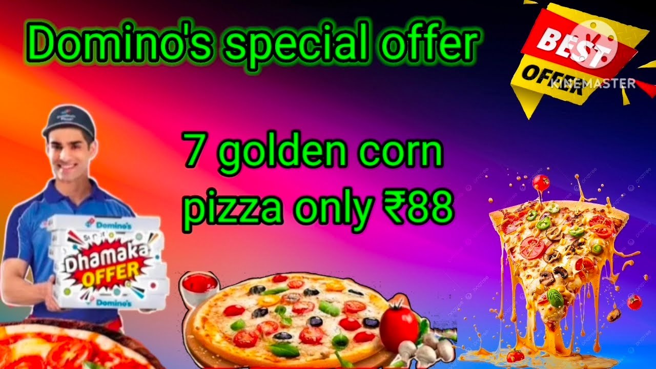 7 golden corn Pizza only ₹88|Domino's coupon code today|coupon code|special coupon code offer