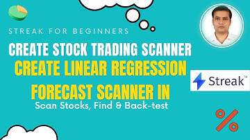 How to use Linear Regression Forecast Indicator Scanner in Streak | What is LRF Indicator