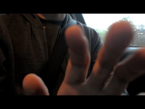 Quick ASMR Hand movements and face touching in the car/ in the Rain 🌧️