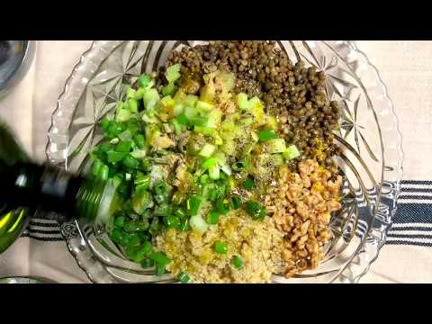 Lentil Quinoa Walnut Salad