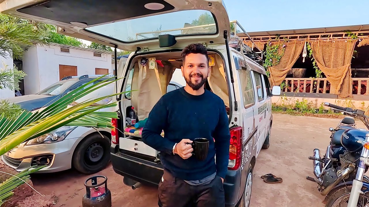 Campervan mein sukoon bhari subah 🤪