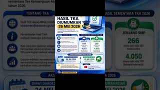 Pengumuman Hasil TKA SD dan SMP 2026 #tka2026 #ujian