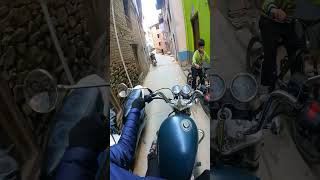 Motor bike ride in old city Nepal. 📸🏍️📸 #motovlog #royalenfield  #trendingshorts  #shortsclip