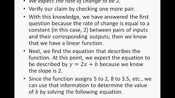 06 Graphs of Linear Functions and Rate of Change