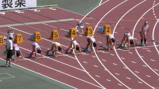 20160730岡山インターハイ女子100m予選4組