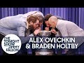 Alex Ovechkin, Braden Holtby & Triple Crown Jockey Mike Smith Drink from Stanley Cup