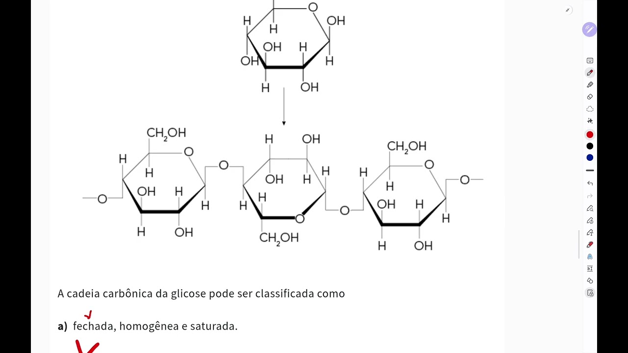 Você Consegue Classificar a Cadeia da Glicose?