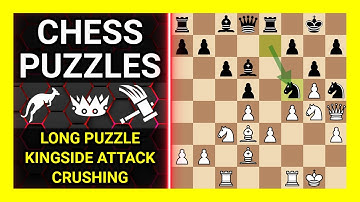 Chess Puzzles for Practice. Themes: Long puzzle, Kingside attack, Crushing. Learn Chess