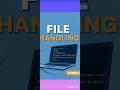 file handling in C #coding #c #programming #filehandling #intouch.code#shorts #tamiltutorial