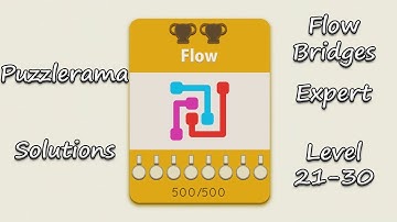 Puzzlerama Solutions - Flow Bridges Expert ( Level 21-30 )