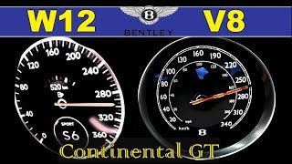 Bentley Continental GT W12 vs V8 top Speed Acceleration test | 6 L vs 4 L | Petrol