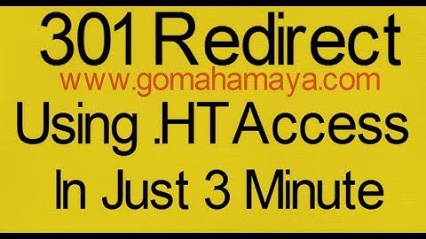 How To Create 301 redirect using  .htacess file