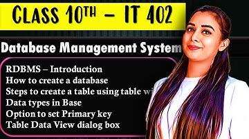 Create and Edit Tables Using Wizard & SQL Commands | Unit-3 DBMS | Class 10 IT 402
