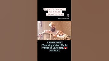 online Tabla class in Canada 🇨🇦 teaching ektaal Tabla tukda