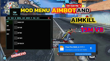 Hack FF OB50 | Mod Menu TSM V8 , Auto Headshot, Aimbot, Aimfov, ESP Định Vị