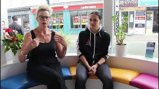 62 year old Revitalize client who is new to weight lifting, gives her advice