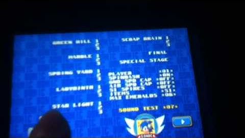 Sonic 1 on iPod debug cheat