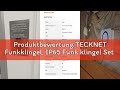 Produktbewertung TECKNET Funkklingel, IP65 Funk klingel Set Aussen Wasserdicht, Kabellose Türklingel