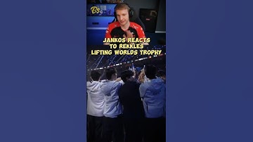 Jankos was so happy to see Rekkles lifting Worlds trophy! #worlds2024 #leagueoflegends #gaming