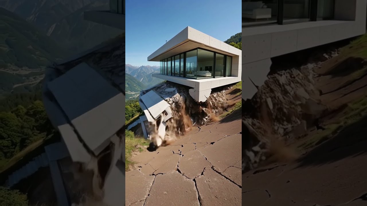 The Owner Captured Moment His Luxurious House Was Destroyed After An Earthquake