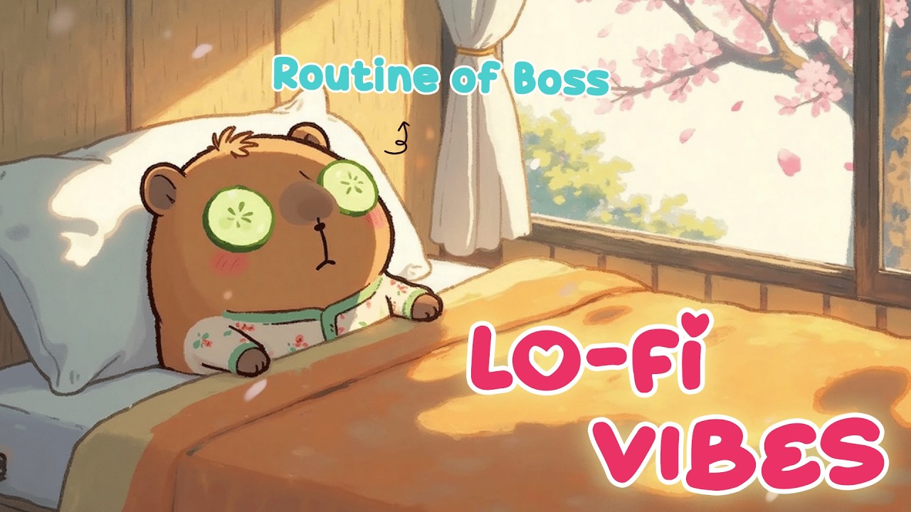 Soothing Lofi Helps Calm Down and Focus Deeply 🌸🥒 Capy Takes Care of Your Skin More Than a Deadline