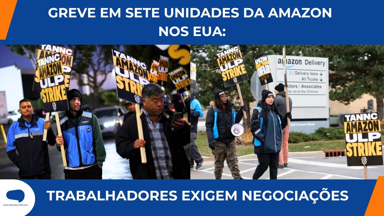 FUNCIONÁRIOS DA AMAZON INICIAM GREVE DURANTE A SEMANA DO NATAL - YouTube
