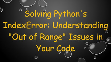 Solving Python
