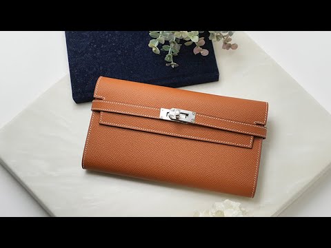 HERMES ケリー ウォレット エプソン ゴールド シルバー金具